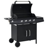 Vidaxl Gasbarbecue 4+1 Kochzone Stahl schwarz