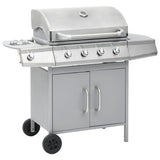 Vidaxl Gasbarbecue 4+1 Cooking Zone Stainless Steel Silver colored