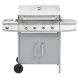 Vidaxl GasbarBecue 4 + 1 Zone de cuisson en acier inoxydable Colore