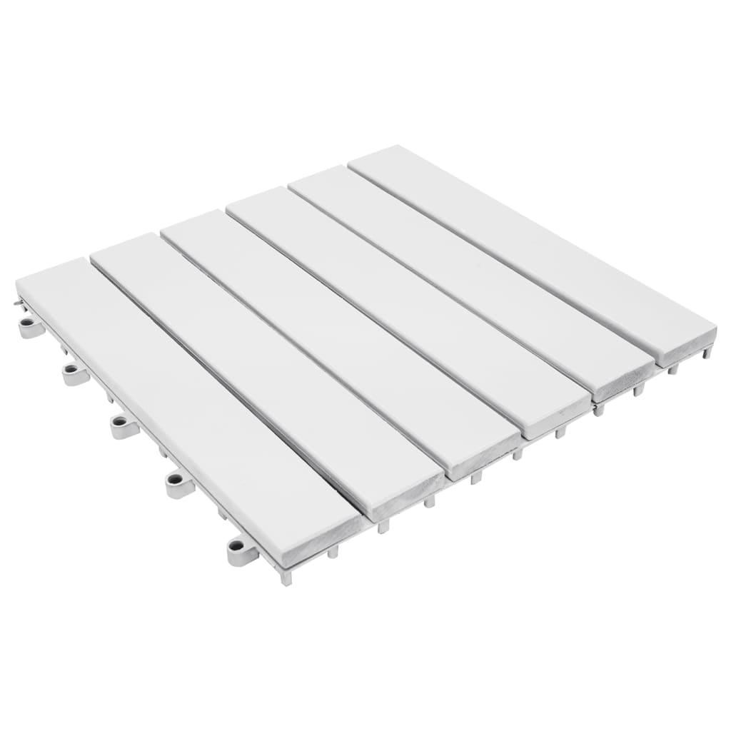 Vidaxl Terrace Tiles 10 PCS 30x30 cm sólido acaciahout blanco