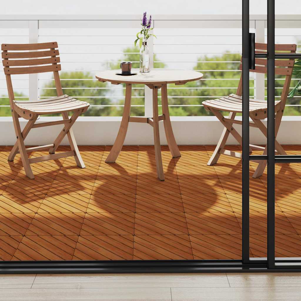 Vidaxl Terrace Tiles 10 PCS 30x30 cm Acacia solido