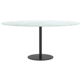 Vidaxl tafelblad ø90x1 cm gehard glas met marmeren design wit
