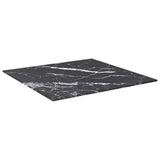 Vidaxl tafelblad 50x50 cm 6 mm gehard glas met marmeren design zwart