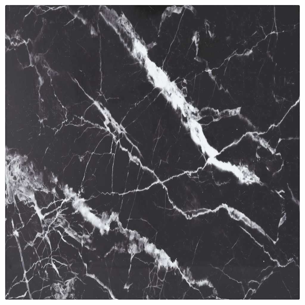 Vidaxl tafelblad 60x60 cm 6 mm gehard glas met marmeren design zwart