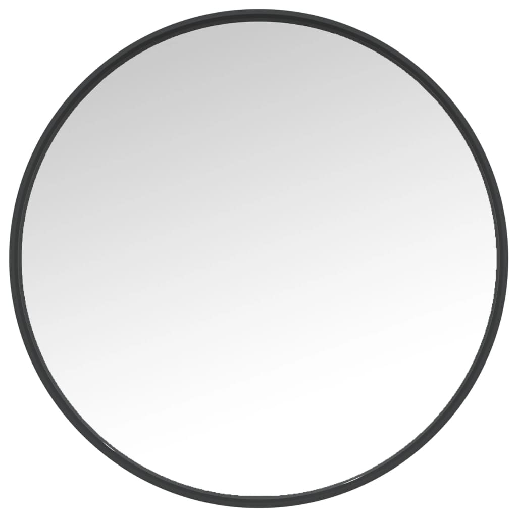 Vidaxl Mirror de pared 50 cm Negro