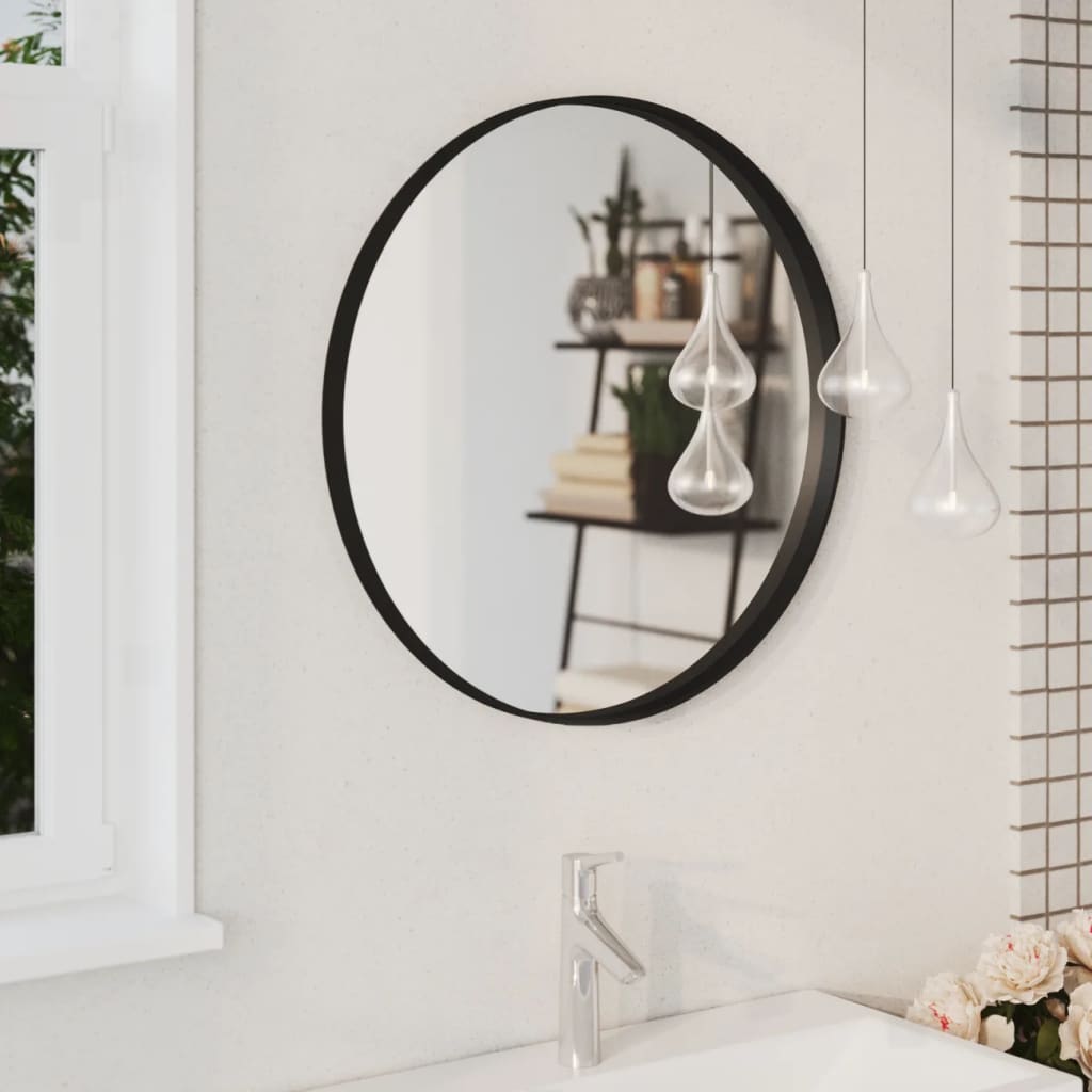 Vidaxl Wall Mirror 60 cm sort