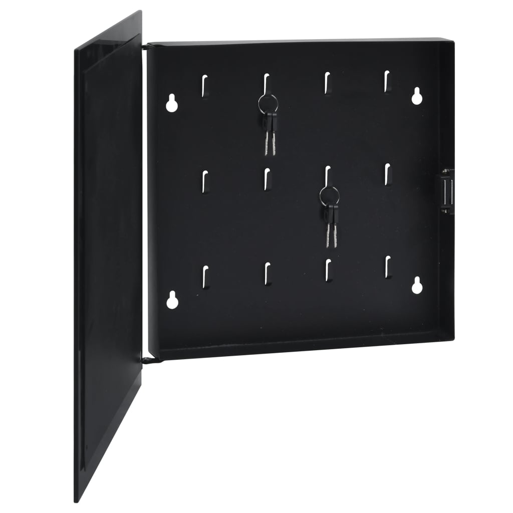 Gabinete de teclas Vidaxl con placa magnética 35x35x4 cm negro