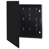 Vidaxl key cabinet with magnetic board 35x35x4 cm black