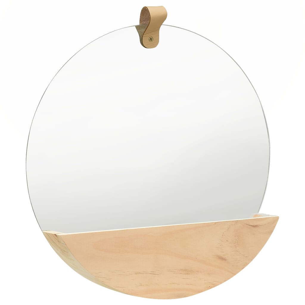 Vidaxl Wall Mirror 35 cm pevná borovice