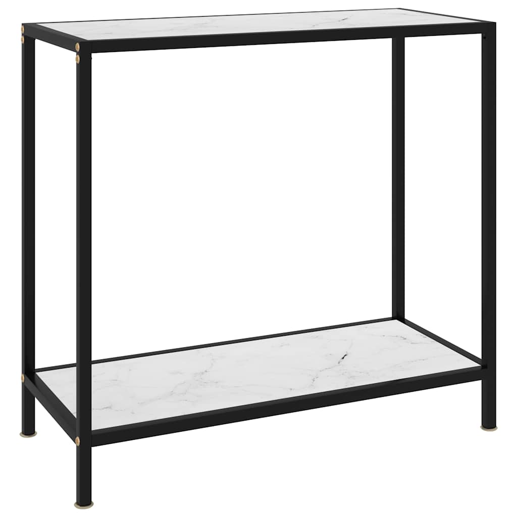 Vidaxl wandtafel 80x35x75 cm gehard glas wit