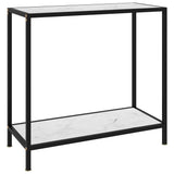 Vidaxl wandtafel 80x35x75 cm gehard glas wit