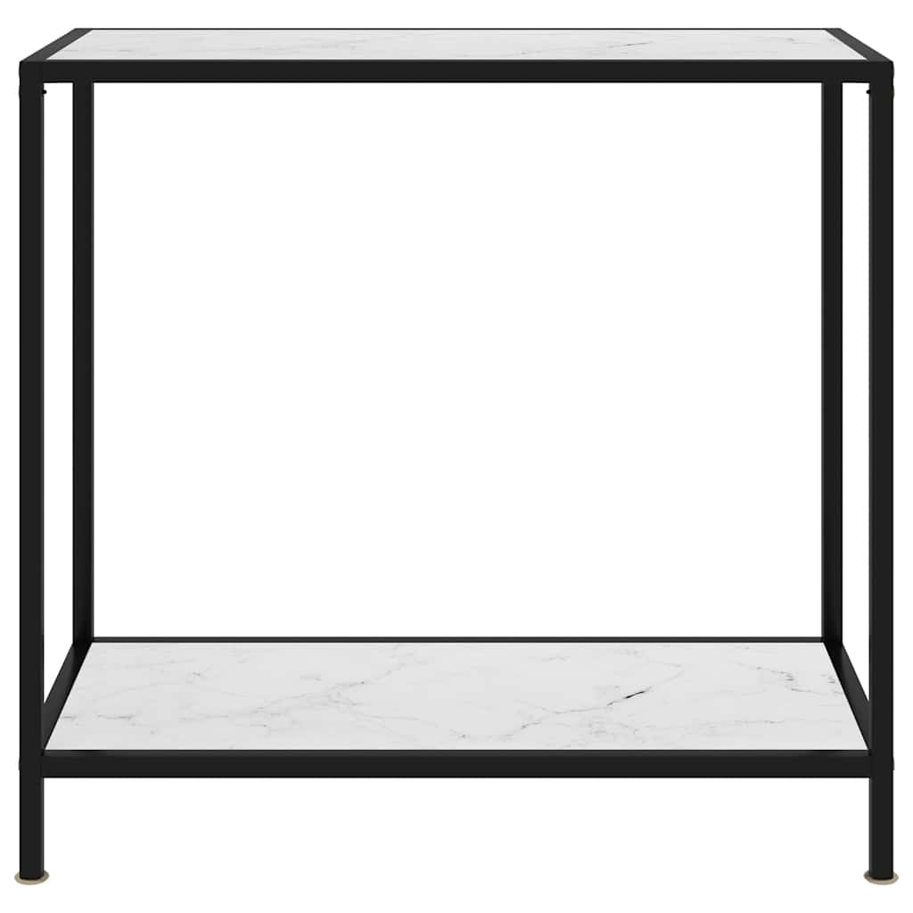 Vidaxl wandtafel 80x35x75 cm gehard glas wit