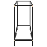 Vidaxl wandtafel 100x35x75 cm gehard glas transparant