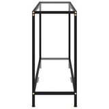 Vidaxl wandtafel 120x35x75 cm gehard glas transparant
