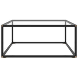 Vidaxl salontafel met gehard glas 80x80x35 cm zwart