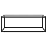 Vidaxl salontafel met gehard glas 100x50x35 cm zwart
