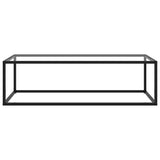 Vidaxl salontafel met gehard glas 120x60x35 cm zwart