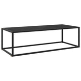 Vidaxl salontafel met zwart glas 120x50x35 cm zwart