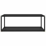 Vidaxl salontafel 100x50x35 cm gehard glas zwart