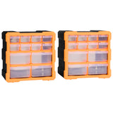 Organizatorji Vidaxl z 12 predali 2 PCS 26,5x16x26 cm