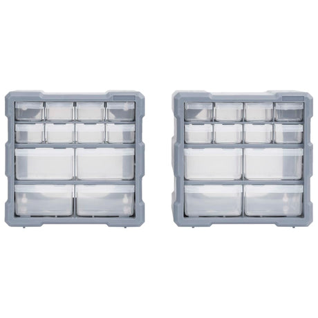 Organisateurs Vidaxl avec 12 tiroirs 2 PC 26.5x16x26 cm