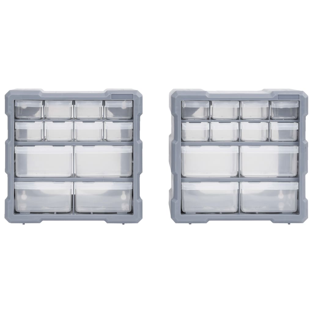 Vidaxl Organisateuren mat 12 Tiräng 2 PCs 26.5x16x26 cm