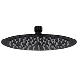 Vidaxl Pain Shower Head Round 20 cm en acier inoxydable noir