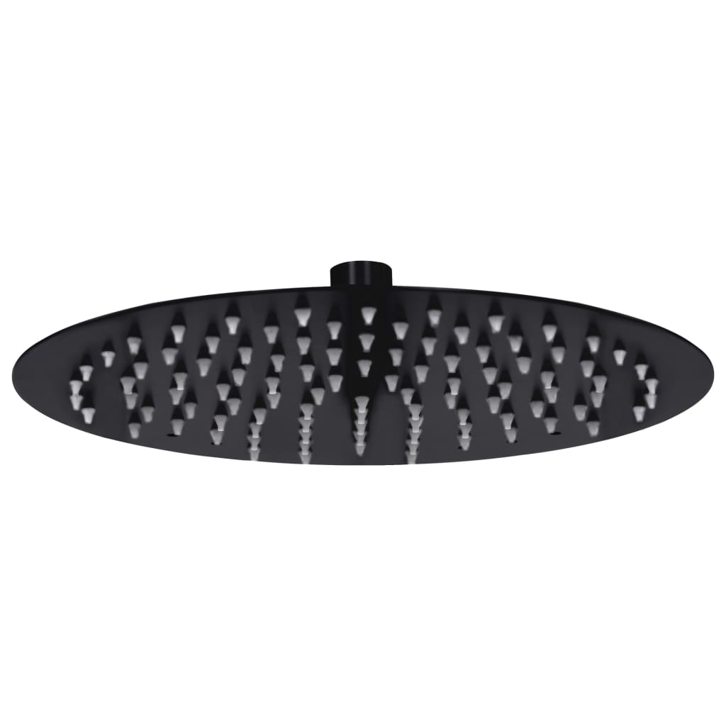 Vidaxl Rain Dochover Head round 25 cm in acciaio inossidabile nero