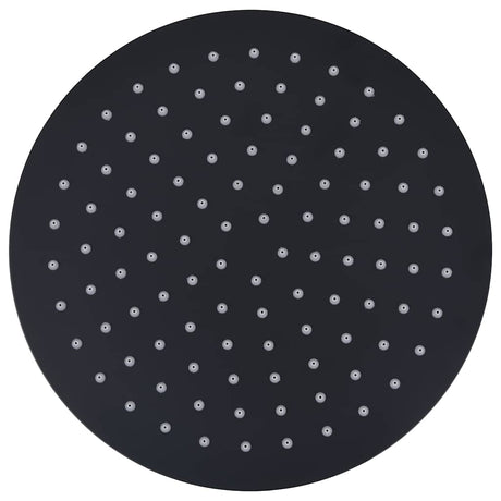 Vidaxl Pain Shower Head Round 25 cm en acier inoxydable noir