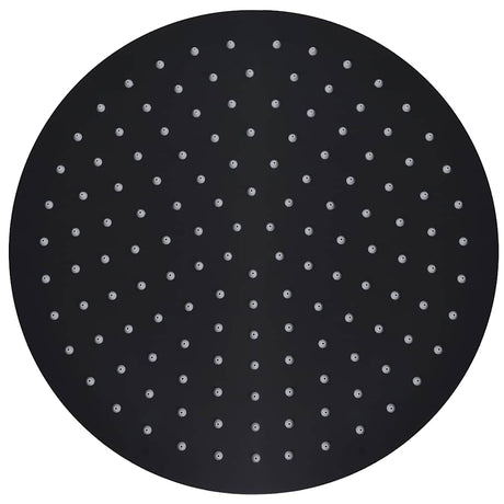 VidaXL pomme de douche à effet pluie ronde 30 cm acier inoxydable noir