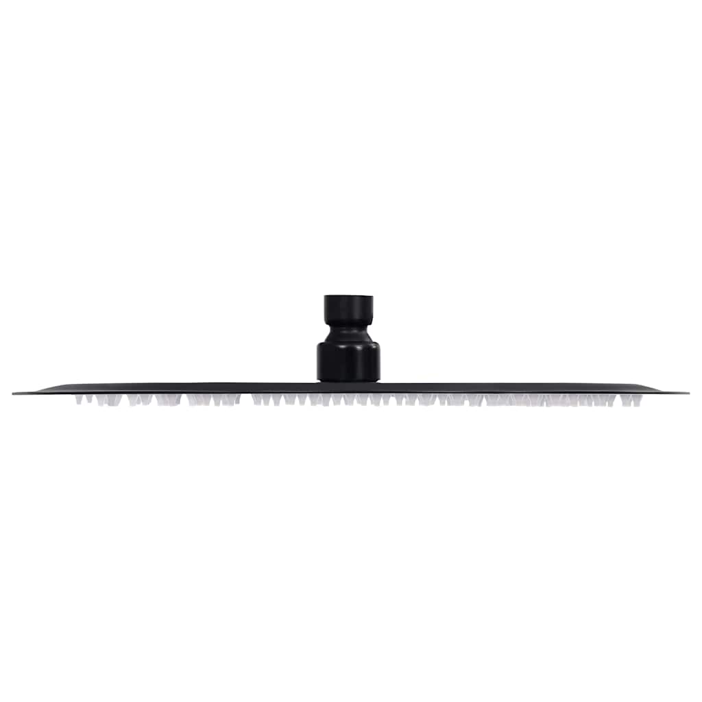 VidaXL pomme de douche à effet pluie ronde 30 cm acier inoxydable noir