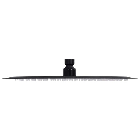 VidaXL pomme de douche à effet pluie ronde 30 cm acier inoxydable noir