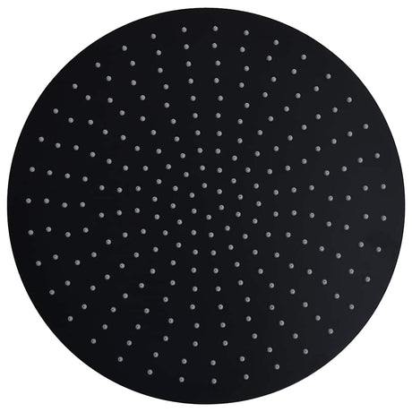 Vidaxl Pain Shower Head Round 40 cm en acier inoxydable noir