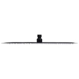 Vidaxl Pain Shower Head Round 40 cm en acier inoxydable noir