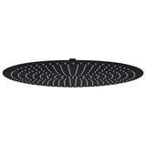 Vidaxl Pain Shower Head Round 50 cm en acier inoxydable noir