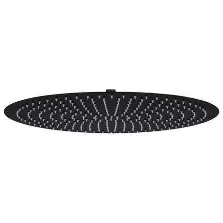 Vidaxl Pain Shower Head Round 50 cm en acier inoxydable noir
