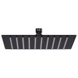 Vidaxl Rain Shower Head Square 20x20 cm in acciaio inossidabile nero