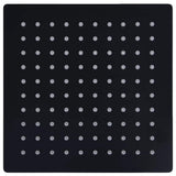 Vidaxl Rain Shower Head Square 20x20 cm en acier inoxydable noir