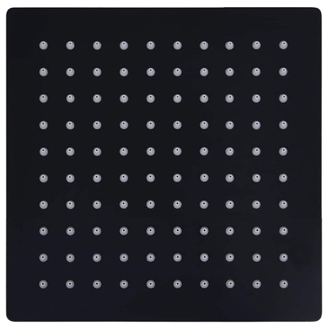 Vidaxl Rain Shower Head Square 20x20 cm en acier inoxydable noir