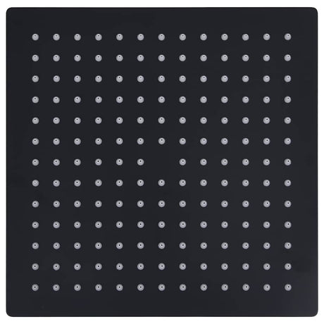 Vidaxl Rain Shower Head Square 25x25 cm en acier inoxydable noir