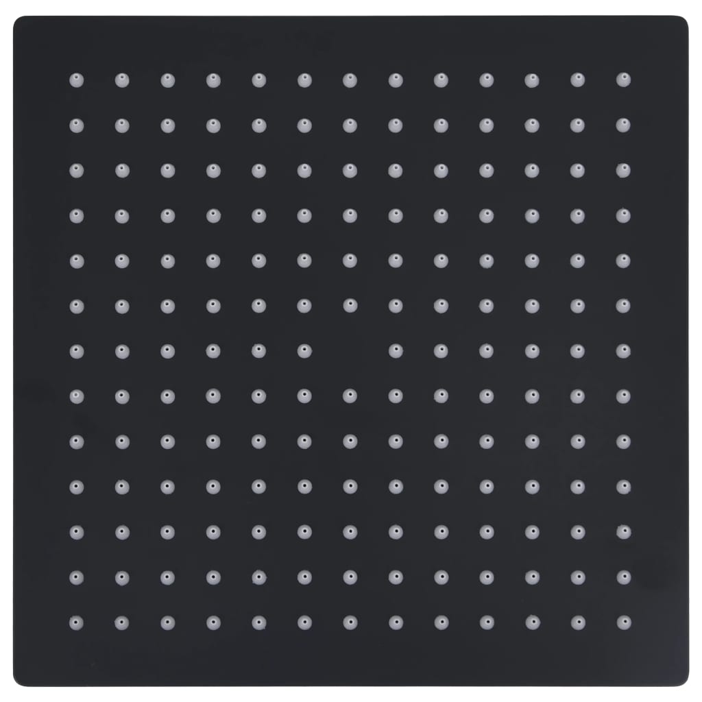 Vidaxl Rain Shower Head Square 25x25 cm in acciaio inossidabile nero