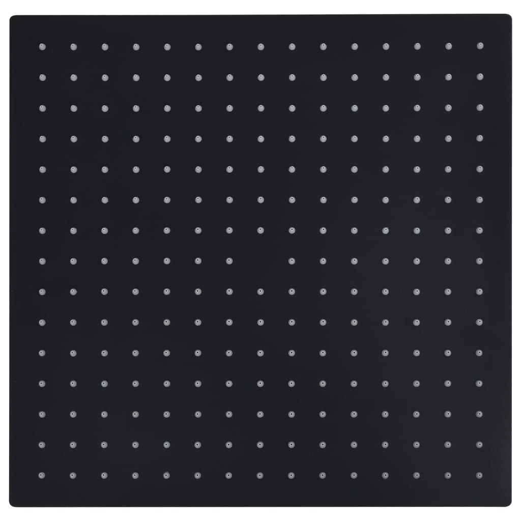 Vidaxl Rain Shower Head Square 40x40 cm en acier inoxydable noir