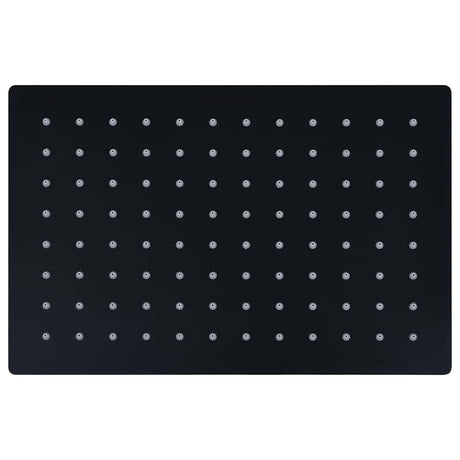 Vidaxl Rain Shower Head rectangular 30x20 cm en acier inoxydable noir
