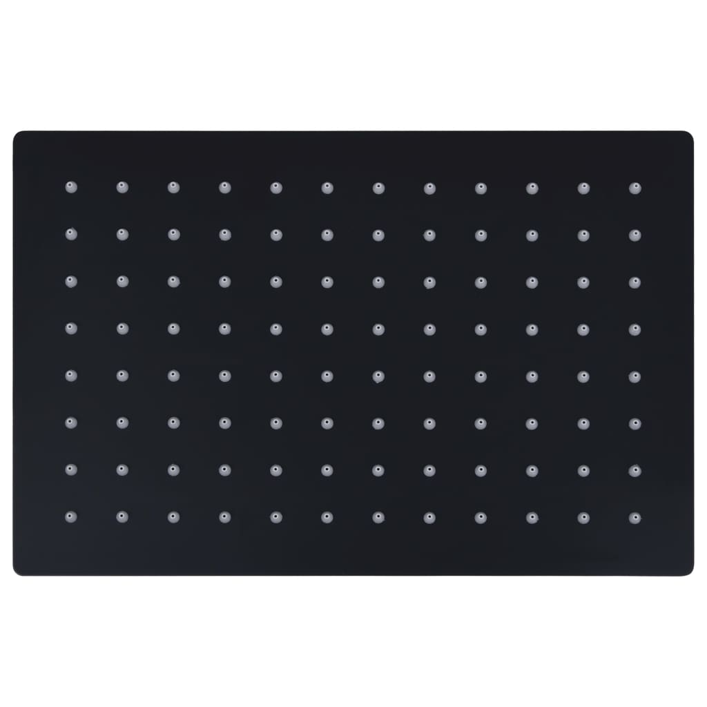 Vidaxl Rain Schema pioggia rettangolare 30x20 cm in acciaio inossidabile nero