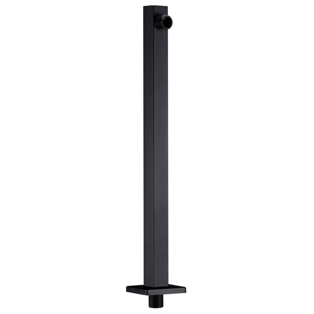 Vidaxl Shower Arm Square 40 cm de acero inoxidable 201 Negro