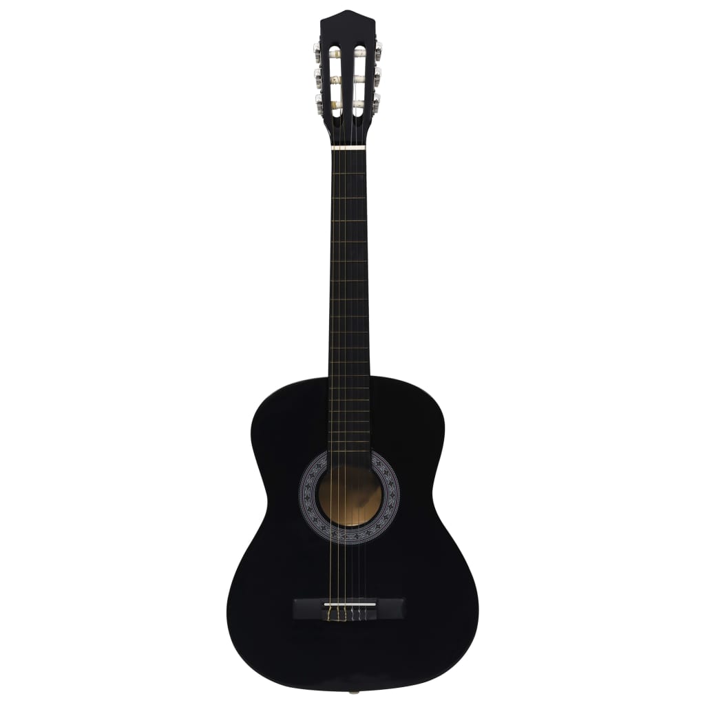 Vidaxl Guitar Classic Ufänger mat Tas 3 4 36 schwaarz