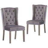 Vidaxl eetkamerstoelen 2 st fluweel grijs