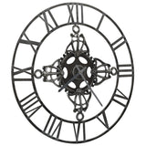 Vidaxl wall clock 78 cm metal silver colored