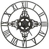 Vidaxl Wall Clock 78 cm kovové stříbrné barvy