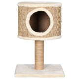 Vidaxl cat furniture with house and scratching post 52 cm seagrass